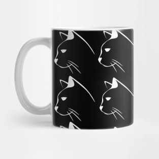 White and Black Cat Mug